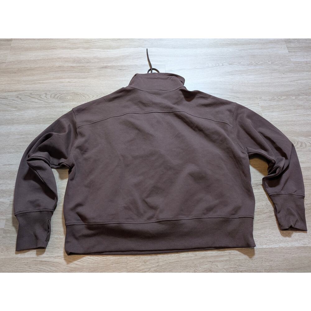 Old Navy Active Womens 2X Brown Dynamic Fleece Quarter Zip Pullover Sweatshirt - Picture 5 of 7